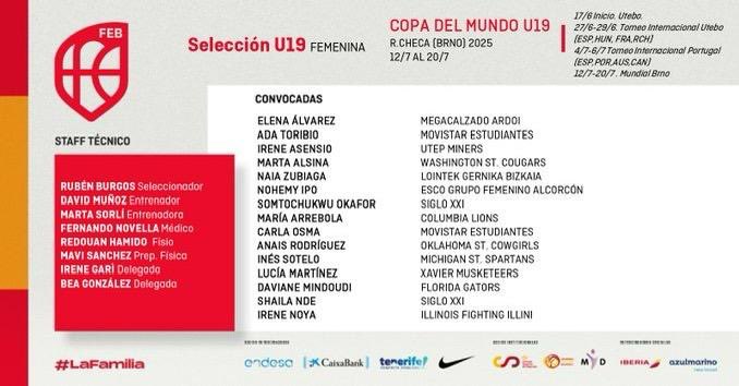 FEMENINO ALCORCÓN (@femeninalcorcon) on Twitter photo 🚨 NOTICIA 🚨
La jugadora de nuestro primer equipo asentado en #LF2 Nohemy Ipo ha sido convocada con la Selección U19 Femenina de <a href="/BaloncestoESP/">Baloncesto España</a> para disputar la Copa del Mundo en la República Checa 🙌
¡Enhorabuena de toda la #FAmilia! 💛
#YosoydelFA #canteranasFA🔝 🚨 NOTICIA 🚨
La jugadora de nuestro primer equipo asentado en #LF2 Nohemy Ipo ha sido convocada con la Selección U19 Femenina de <a href="/BaloncestoESP/">Baloncesto España</a> para disputar la Copa del Mundo en la República Checa 🙌
¡Enhorabuena de toda la #FAmilia! 💛
#YosoydelFA #canteranasFA🔝