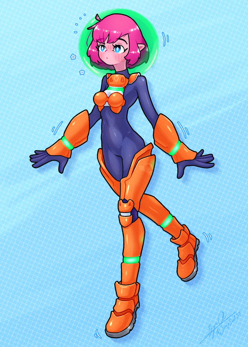 pink haired girl ❤️✨

this is Blythe, the main character in a cool upcoming game called <a href="/StarIliad/">StarIliad</a> 

I've been pretty busy the past week, but I get withdrawal symptoms when I don't draw cute girls for too long 😔
#stariliad #fanart #digitalart