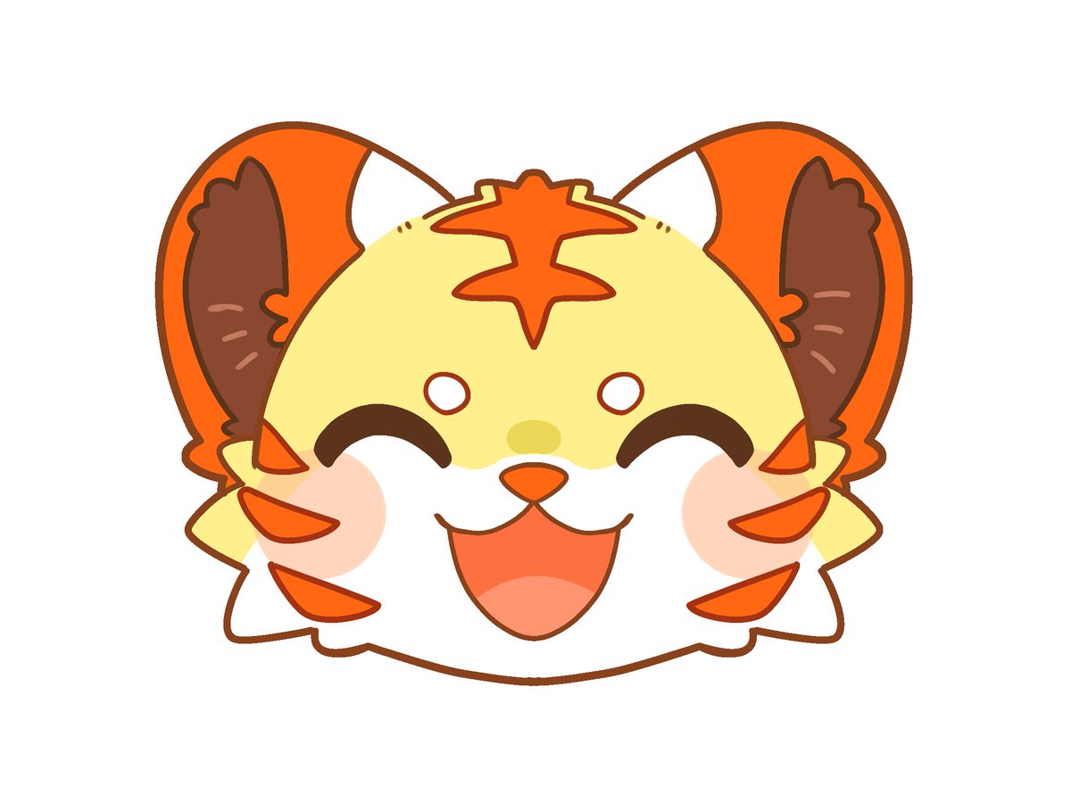 LUZmofiiyo_mofu's tweet image. 最近課題で描いているみかんトラちゃん🍊