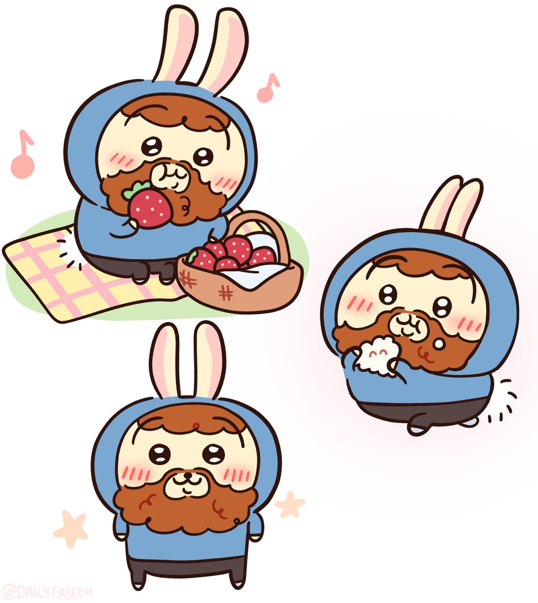 day 54 of drawing #CASEOH! ⭐️

he's so usagi coded ... 🐰
