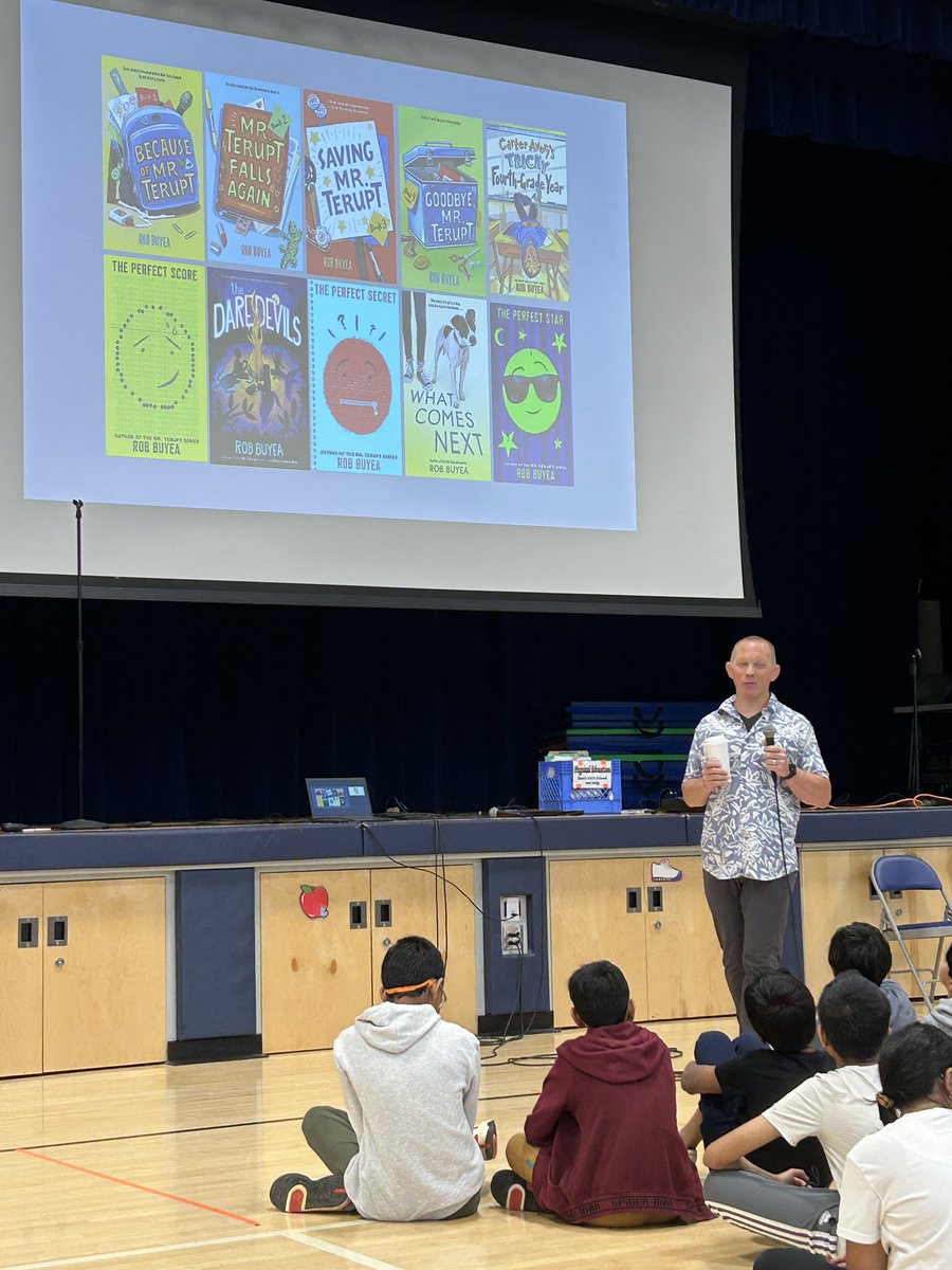 <a href="/RobBuyea/">Rob Buyea</a> Hip Hip Hooray for Rob Buyea!  Awesome author visit!  Thank you for sharing your stories with our students!