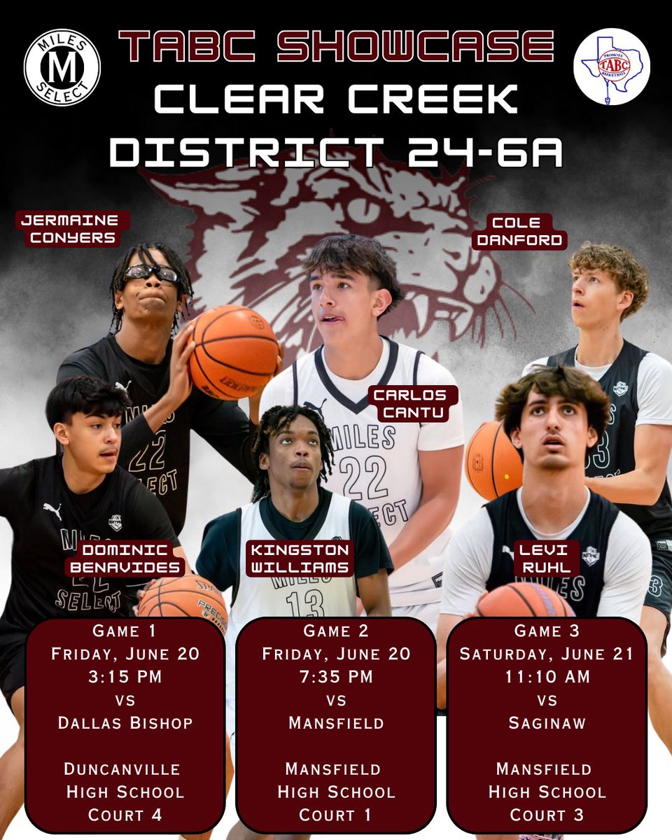 Good luck to our Clear Creek guys heading to #TABC next weekend! <a href="/cchoops/">Clear Creek Hoops</a>