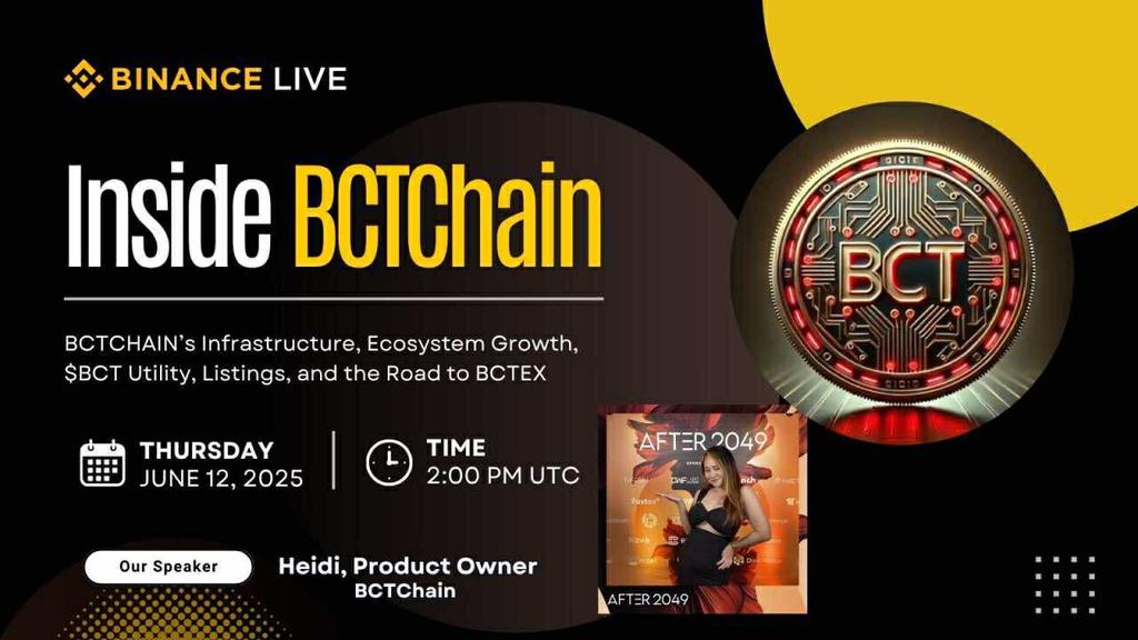 #BCTchainToken
#BINANCE
#BINANCELIVE
#BCTTOTHEMOON