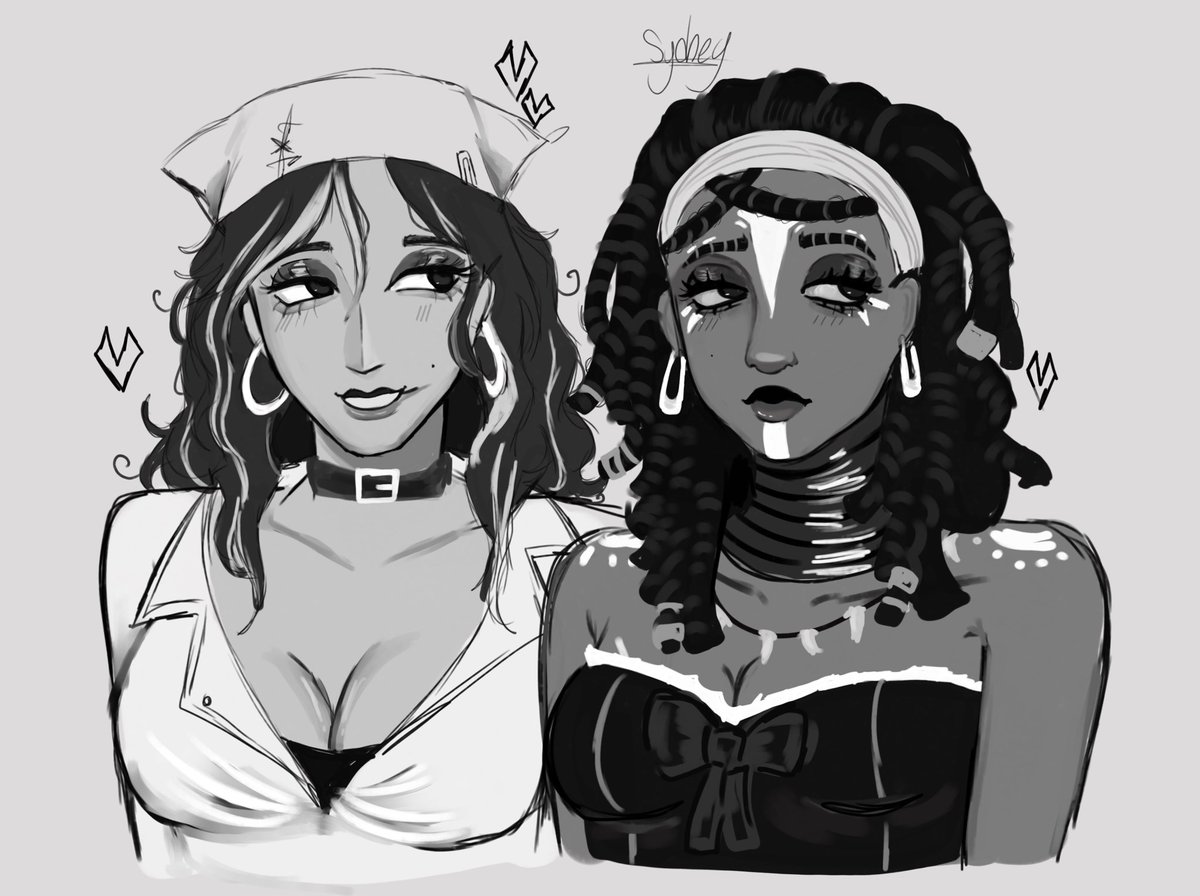 pixiemesmer's tweet image. Happy pride month idv Yuri nation 

Demipatty sketch&amp;lt;33 

#idv #idvart #barmaid #enchantress #art #yuri