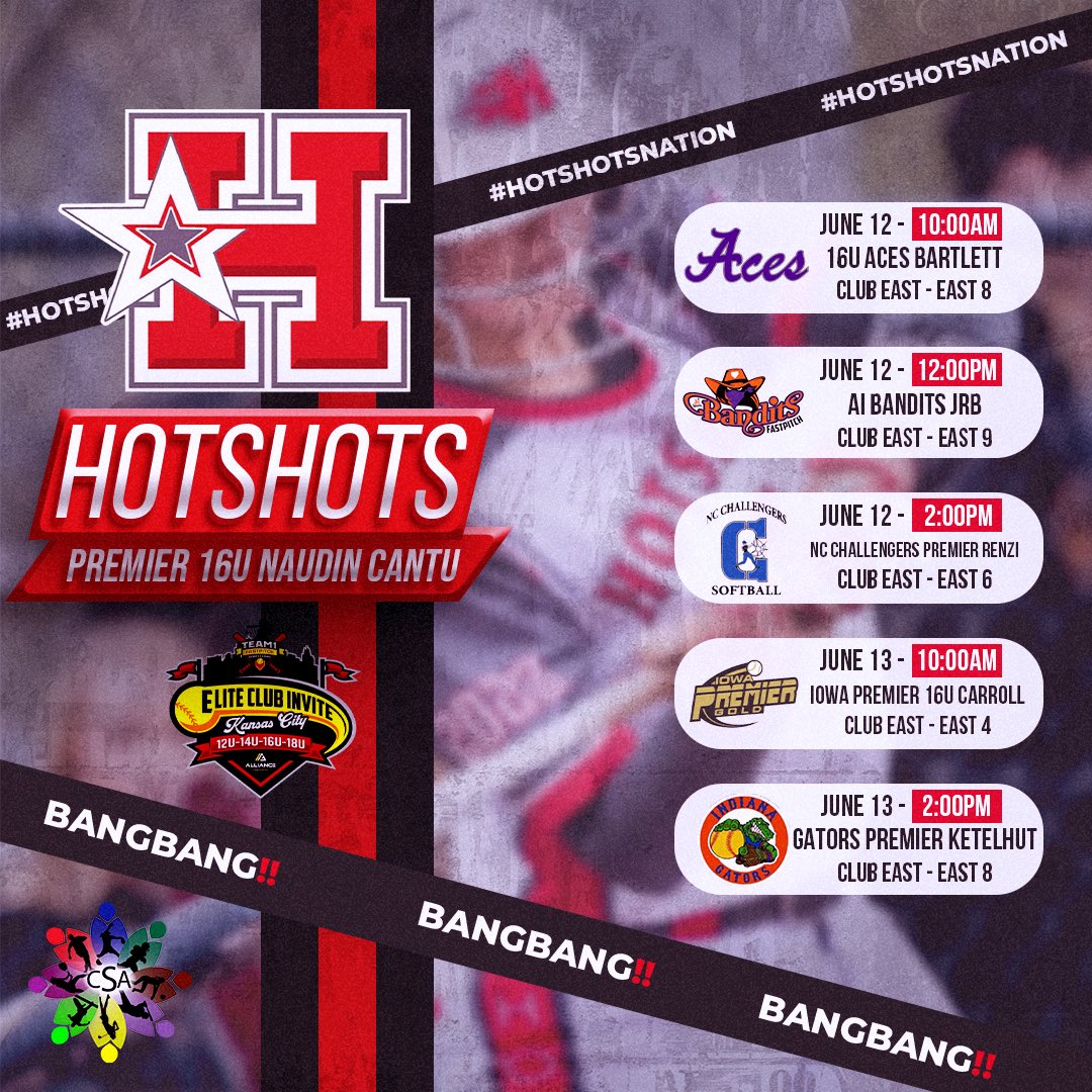 Amelia “Beetle” Nell (@beetle_nell2028) on Twitter photo Super excited to hit the field this weekend in Kansas!!!
<a href="/HotshotsCantu/">Hotshots Naudin Premier - Cantu 16U</a> <a href="/HotshotsNaudin/">Hotshots Naudin</a> <a href="/CSA_Athletes/">Collegiate Sports Advocate (CSA)</a> <a href="/rmoen24/">Robbie Moen</a> #uncommitted #hotshotsnation #bangbang #brickbybrick Super excited to hit the field this weekend in Kansas!!!
<a href="/HotshotsCantu/">Hotshots Naudin Premier - Cantu 16U</a> <a href="/HotshotsNaudin/">Hotshots Naudin</a> <a href="/CSA_Athletes/">Collegiate Sports Advocate (CSA)</a> <a href="/rmoen24/">Robbie Moen</a> #uncommitted #hotshotsnation #bangbang #brickbybrick