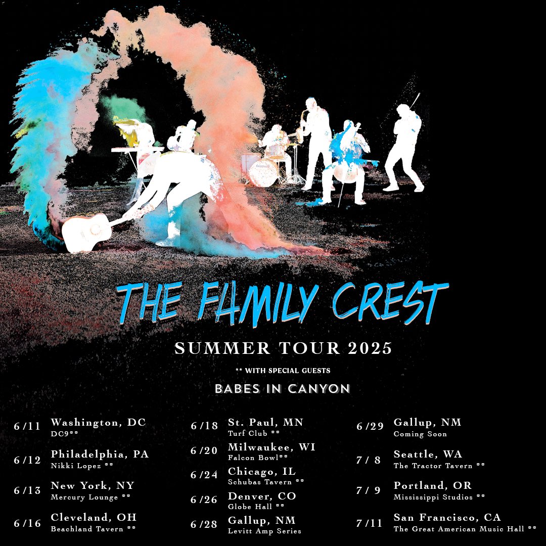 TOUR STARTS TOMORROW, FAM 
🎫: thefamilycrest.com