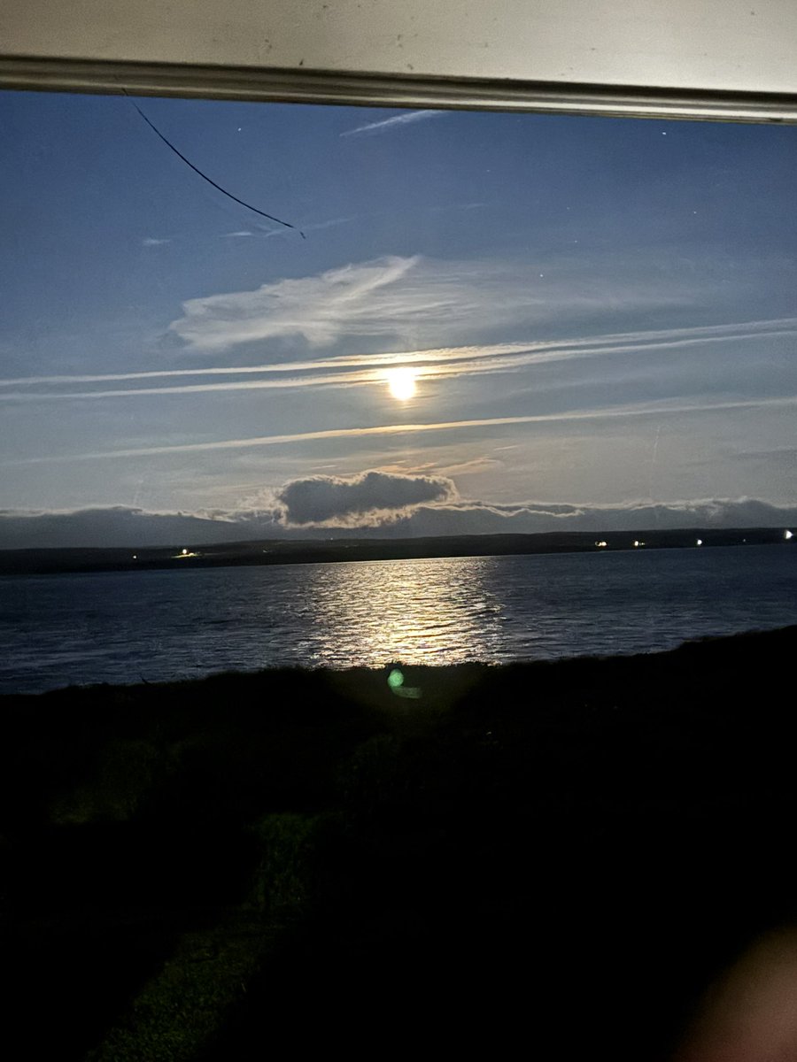 Moon rising over Codroy Valley tonight. #nlwx