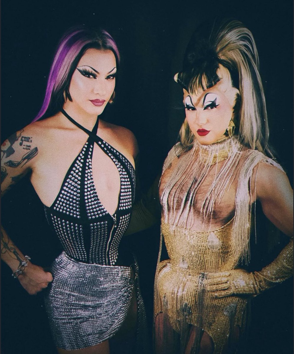 Lina Galore &amp; Violet Chachki look dazzling for The Nerve Cabaret at Q35 Warehouse in Turin, Italy.