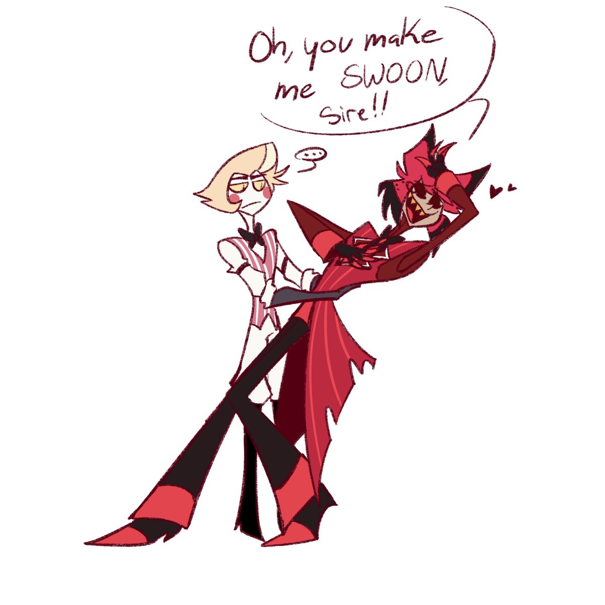 Lucifer’s gonna drop you, Alastor. :V
#HazbinHotel #radioapple