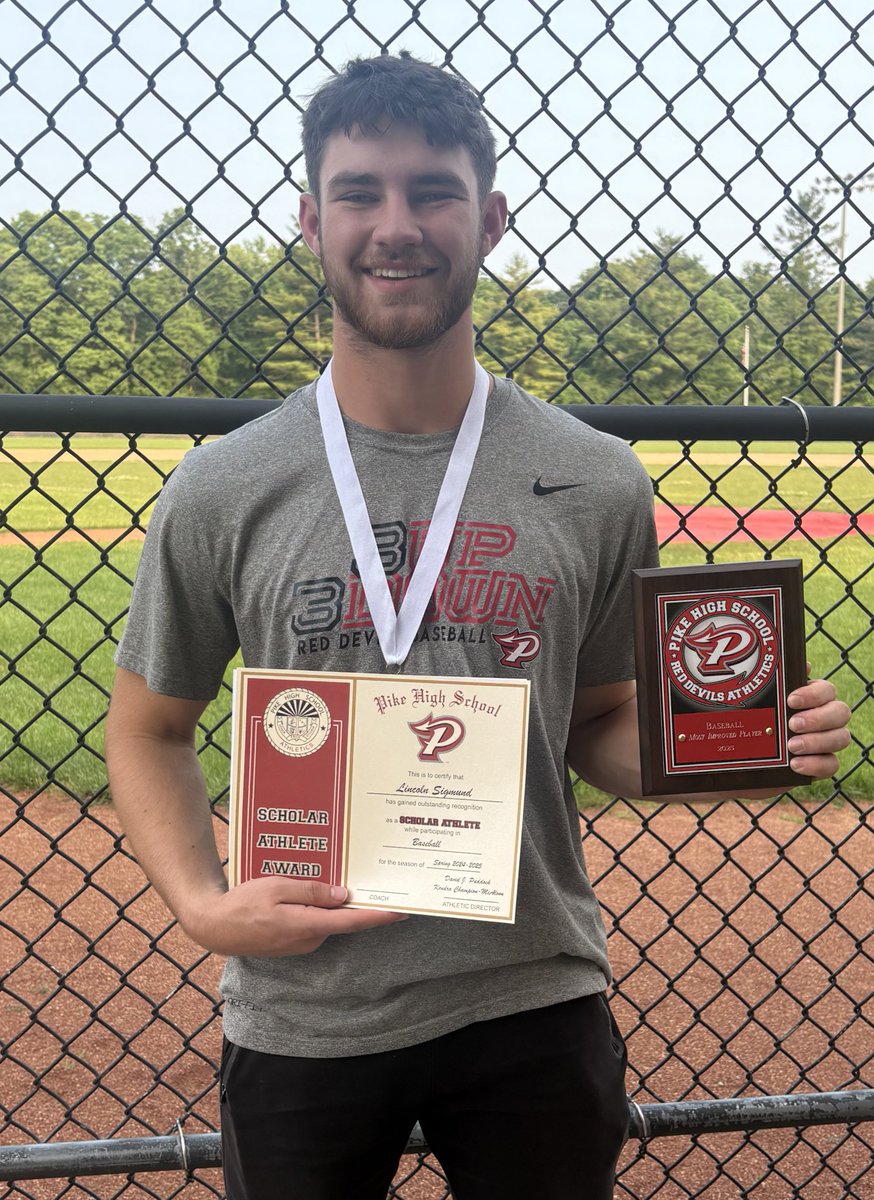 Lincoln Sigmund (@lincoln_sigmund) on Twitter photo I was recognized as All MIC, All Marion County HM, Most Improved, and as a scholar athlete with a 4.11 GPA! I want to thank Coach Webster and Coach Max for all of their support this season. <a href="/PikeHSAthletics/">Pike Red Devils</a> <a href="/PikeBaseball/">Red Devils Baseball</a> <a href="/IN_BAMFAM/">Baseball/Fastpitch Academics Midwest</a> <a href="/zspeicher00/">Zach Speicher</a> <a href="/coachmatsarabyn/">Coach Mat Sarabyn</a> I was recognized as All MIC, All Marion County HM, Most Improved, and as a scholar athlete with a 4.11 GPA! I want to thank Coach Webster and Coach Max for all of their support this season. <a href="/PikeHSAthletics/">Pike Red Devils</a> <a href="/PikeBaseball/">Red Devils Baseball</a> <a href="/IN_BAMFAM/">Baseball/Fastpitch Academics Midwest</a> <a href="/zspeicher00/">Zach Speicher</a> <a href="/coachmatsarabyn/">Coach Mat Sarabyn</a>