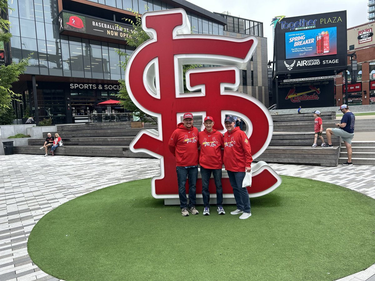 My brother and I took our Dad to our second favorite place (next to Manhattan KS). Fun trip to watch the Cards!