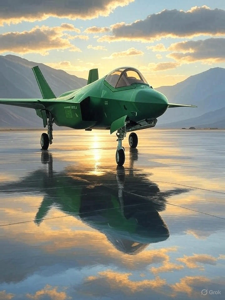 Grippan65Momi's tweet photo. 🇵🇰✈️ Pakistan's Sky Leap!
While India still struggles to build jet engines, Pakistan is ready to fly 5th-gen J-35A stealth fighters by 2025.
No need to chant rankings…
📡 The radar won't even know what hit it.
#J35 #PAF #StealthEra #PakistanAirForce #5thGenReady https://t.co/fMaVeBAjJW