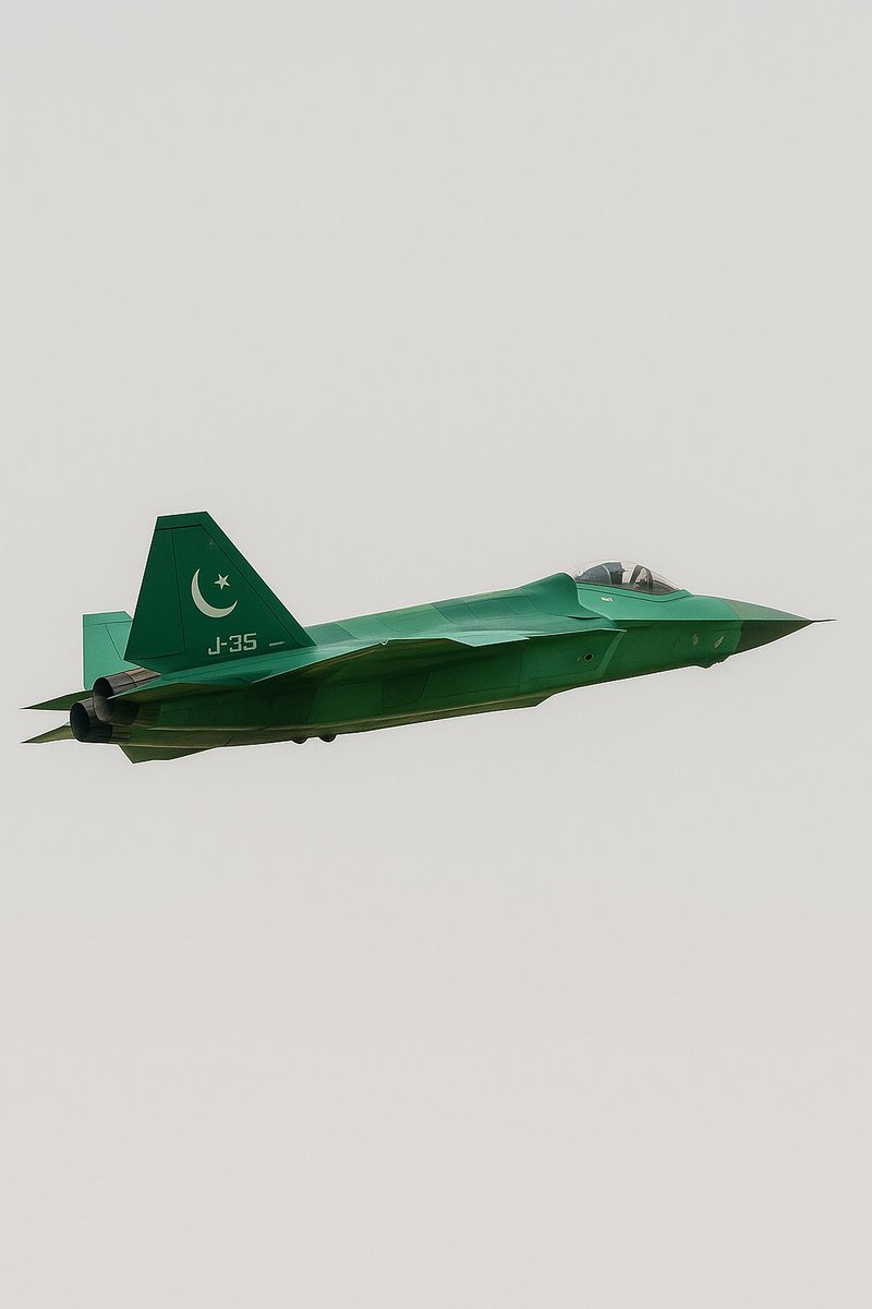 Grippan65Momi's tweet photo. 🇵🇰✈️ Pakistan's Sky Leap!
While India still struggles to build jet engines, Pakistan is ready to fly 5th-gen J-35A stealth fighters by 2025.
No need to chant rankings…
📡 The radar won't even know what hit it.
#J35 #PAF #StealthEra #PakistanAirForce #5thGenReady https://t.co/fMaVeBAjJW