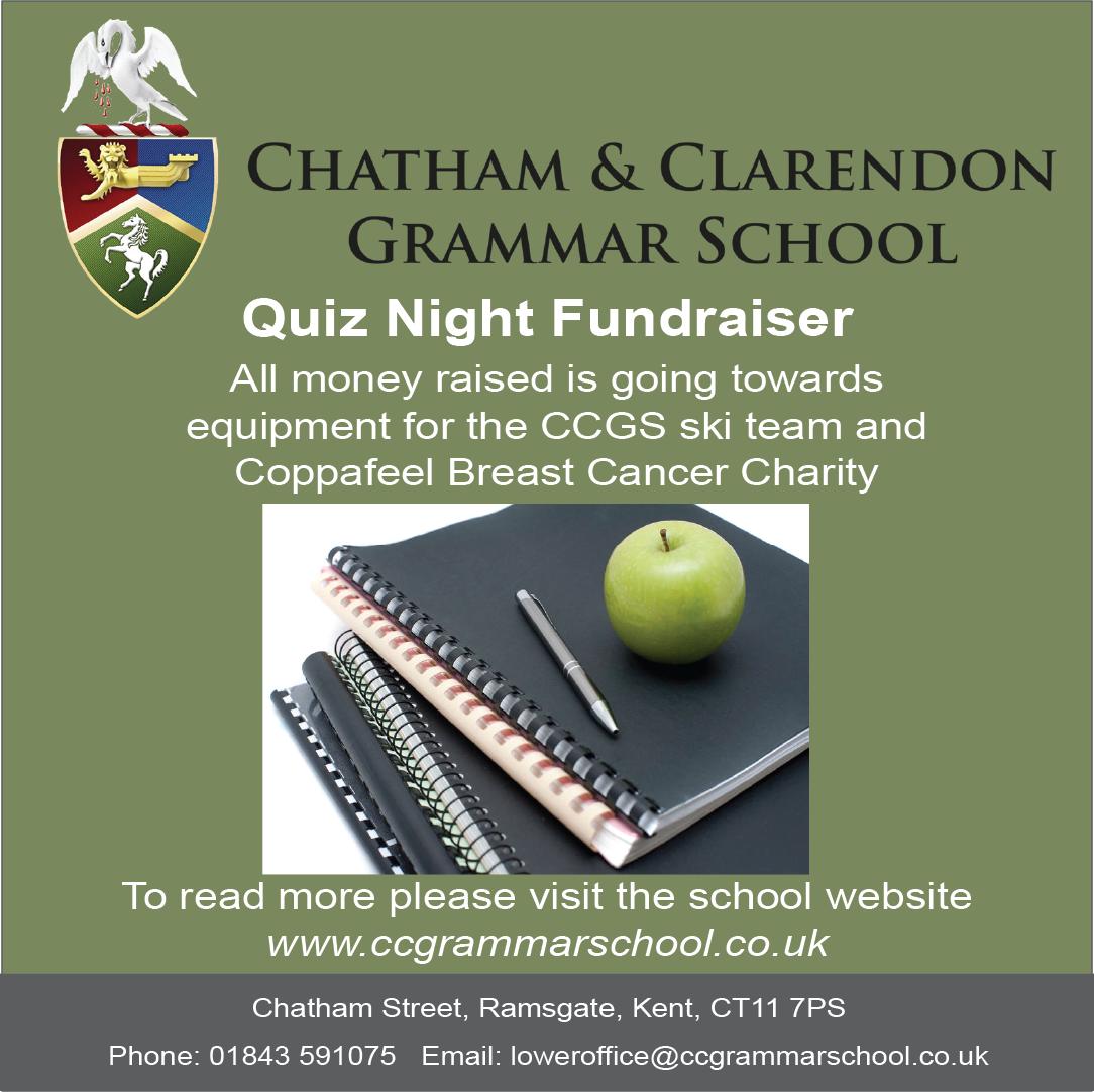 CCGS Quiz night - Friday 11th July in the Lower School Assembly Hall, 7pm start dlvr.it/TLHL0d #ccgrammarschool #chathamandclarendongrammarschool