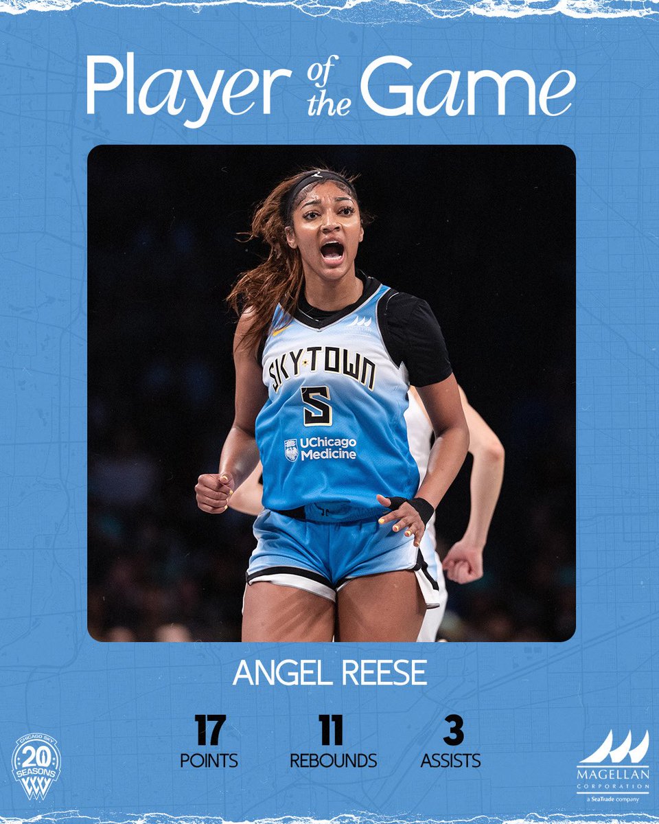Chicago Sky (@chicagosky) on Twitter photo double-double from A5 in the BIG 🍎 tonight
presented by <a href="/MagellanCorp/">Magellan Corporation</a> | #skytown double-double from A5 in the BIG 🍎 tonight
presented by <a href="/MagellanCorp/">Magellan Corporation</a> | #skytown