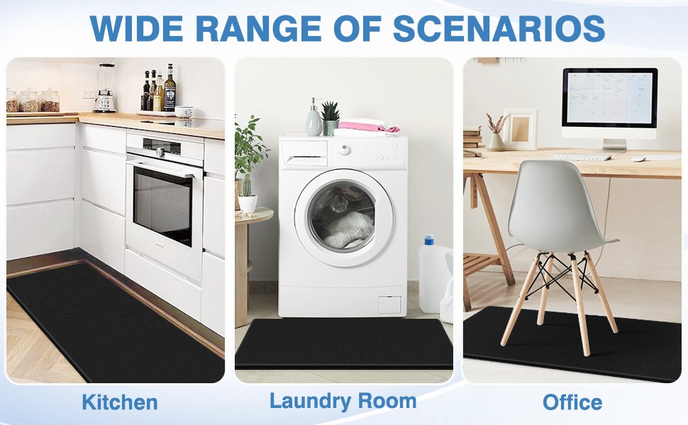 KitchenGadget16's tweet image. These mats are seriously durable and hold their shape. And the versatility is fantastic! I'm using them in my kitchen, but they'd be perfect for a standing desk, laundry room, or even for pets needing extra grip.  So practical. ✨ #VersatileLiving #StepRite