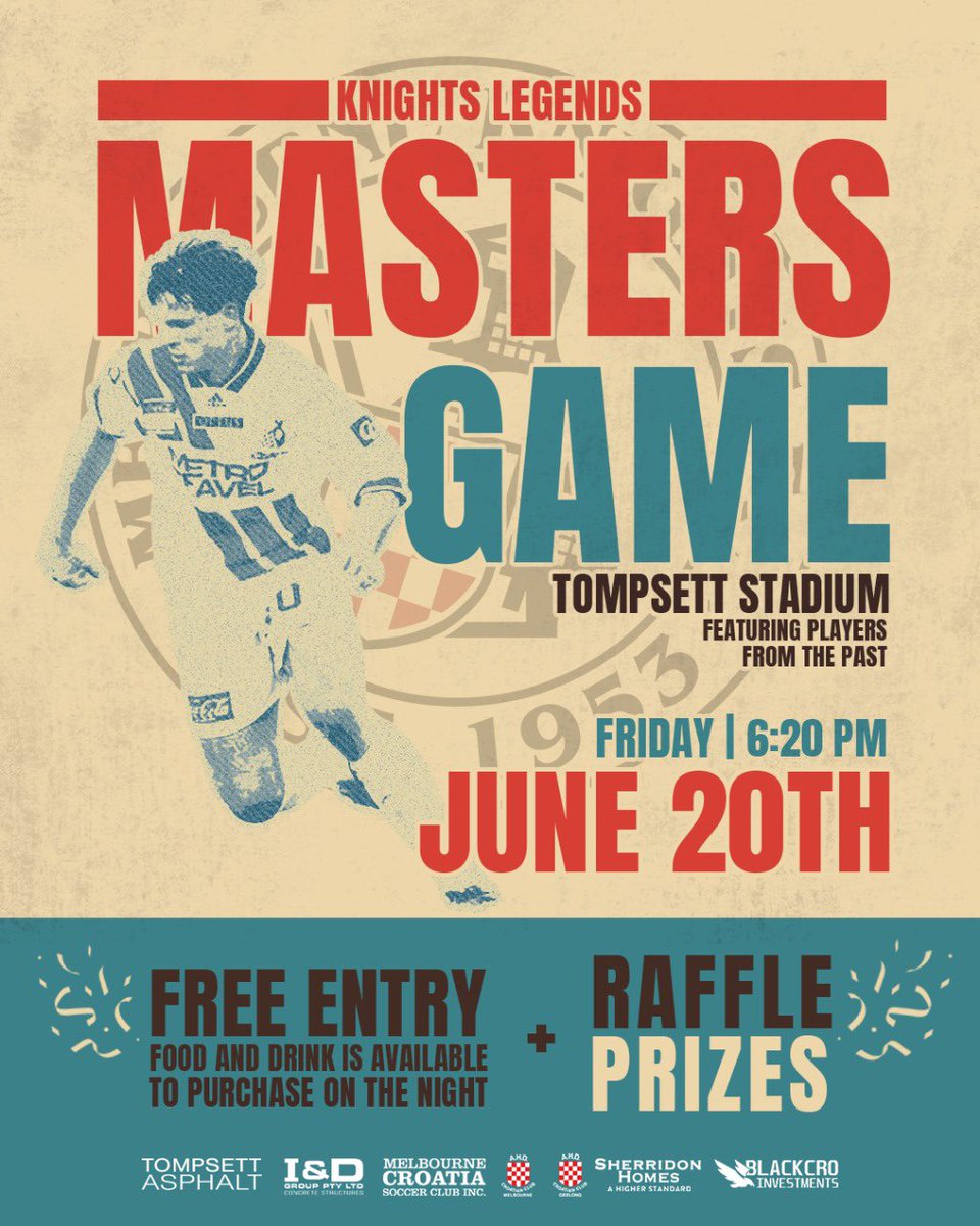 NEW DATE: Due to ground conditions, our Masters Game has had to be resheduled. 📅