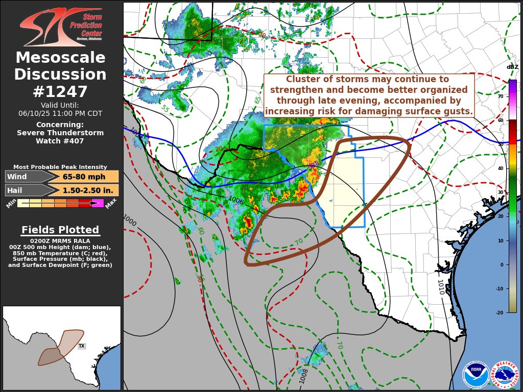 9:05pm CDT #SPC_MD 1247 , #txwx, spc.noaa.gov/products/md/md…