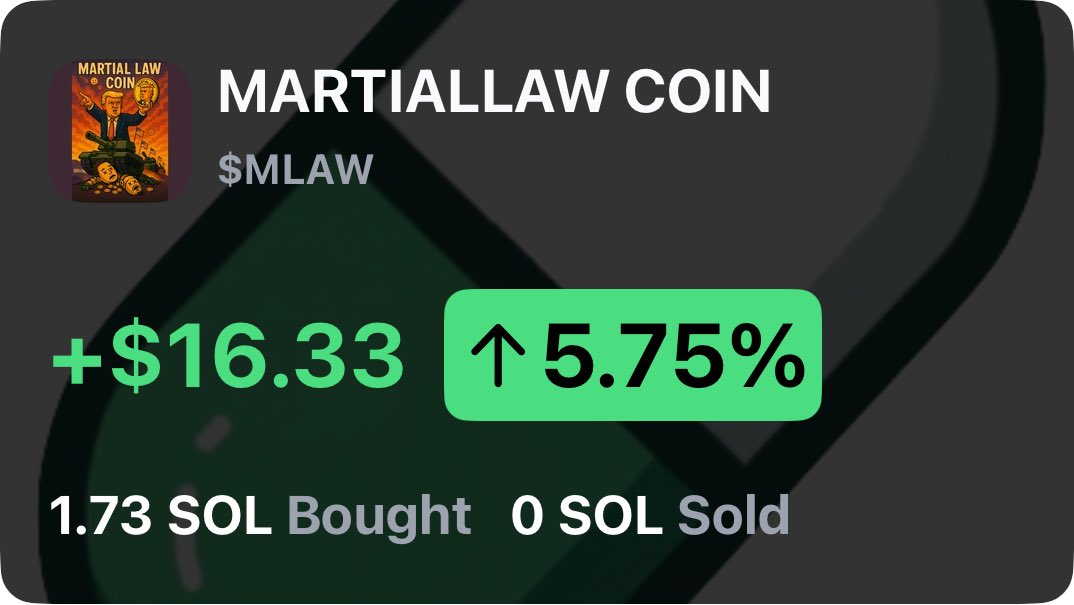 IMIIMB's tweet photo. $MLAW BUY MARTIAL LAW COIN NOW BEFORE ITS TOO LATE ⏰ 🤯💥 

#CryptoNews #martiallaw #trump #memecoin #pumpfun #tothemoon #Trending #elon #LARiots #FOMO https://t.co/OzDU8mIoIE
