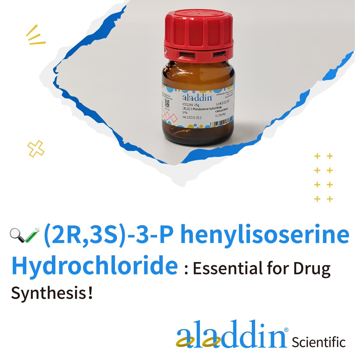 Advancing Pharmaceutical Innovation with Aladdin Scientific’s (2R,3S)-3-Phenylisoserine Hydrochloride

A crucial building block in the synthesis of taxane derivatives, (2R,3S)-3-Phenylisoserine Hydrochloride from Aladdin Scientific is widely used in anticancer drug research. With