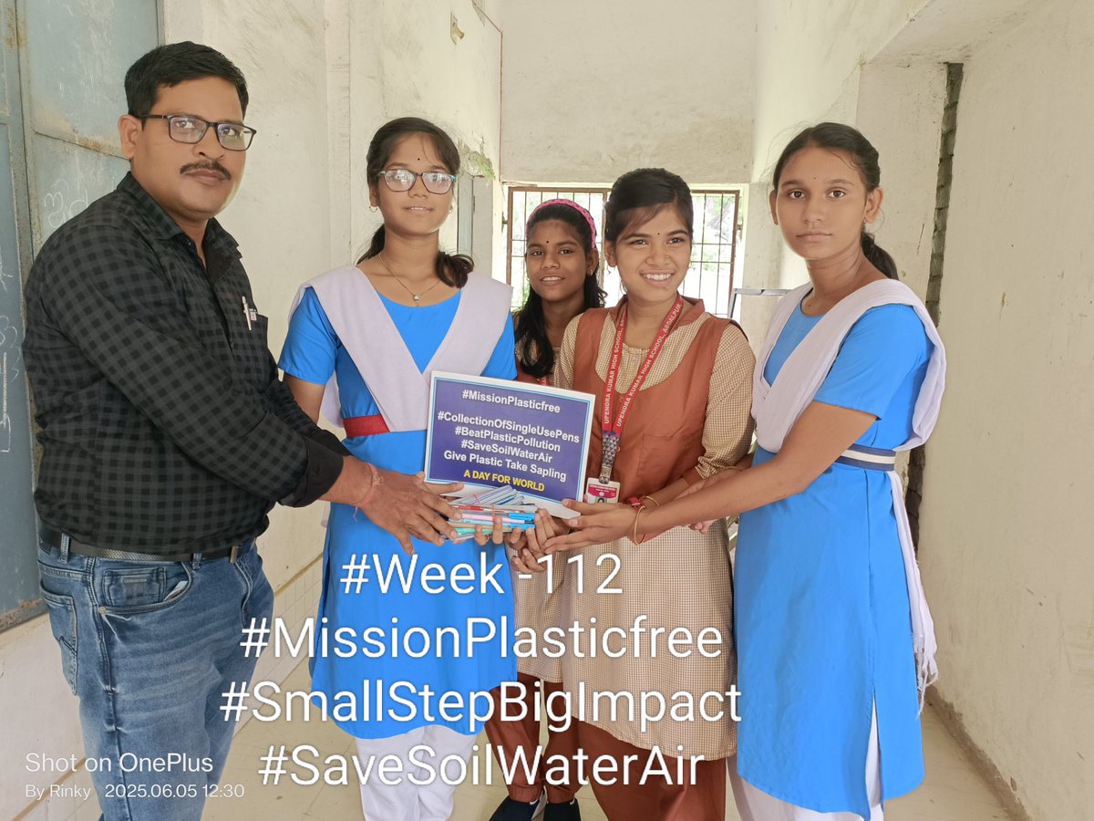 BISHNUC07252820's tweet image. #Week - 112
#SmallStepBigImpact
#MissionPlasticfree
#CollectionOfSIPens
#SaveSoilWaterAir
#BeatPlasticPollution
#ClimateEducation
#ClimateTeacher
#ClimateAction
#MissionLiFE
#ProPlanetPeople
#AnHour4Nature

@mygovindia
Don&apos;t throw pens here and there but send me.