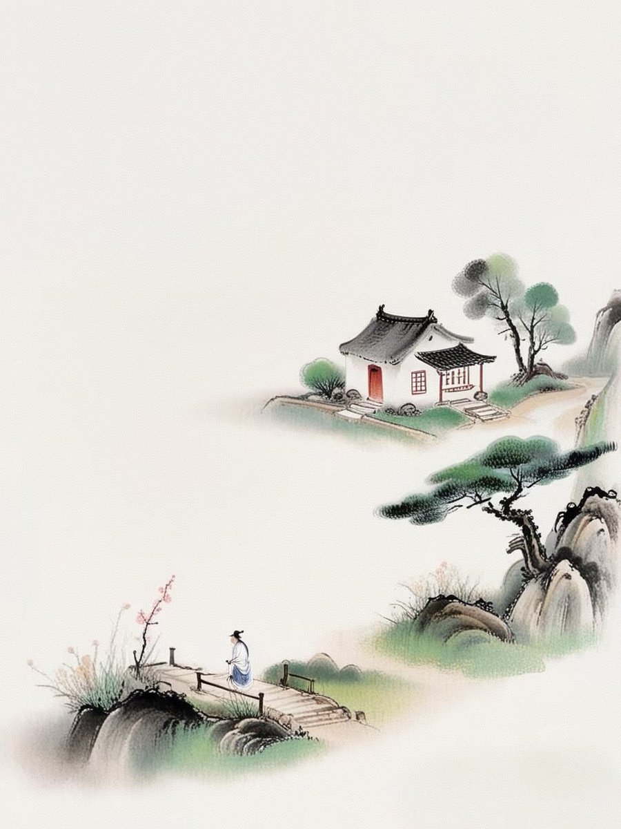 远上寒山石径斜，白云深处有人家。🏡