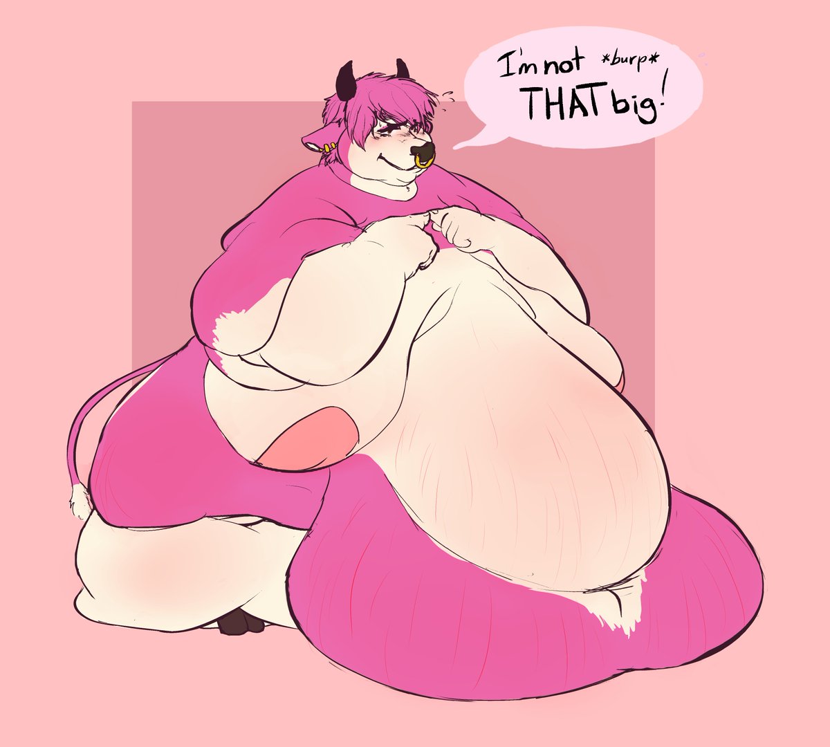 Look at this fat fuck thinking that he's not the size of a whale,, Drawing for the lovely <a href="/BrimmingBull/">Mug</a>