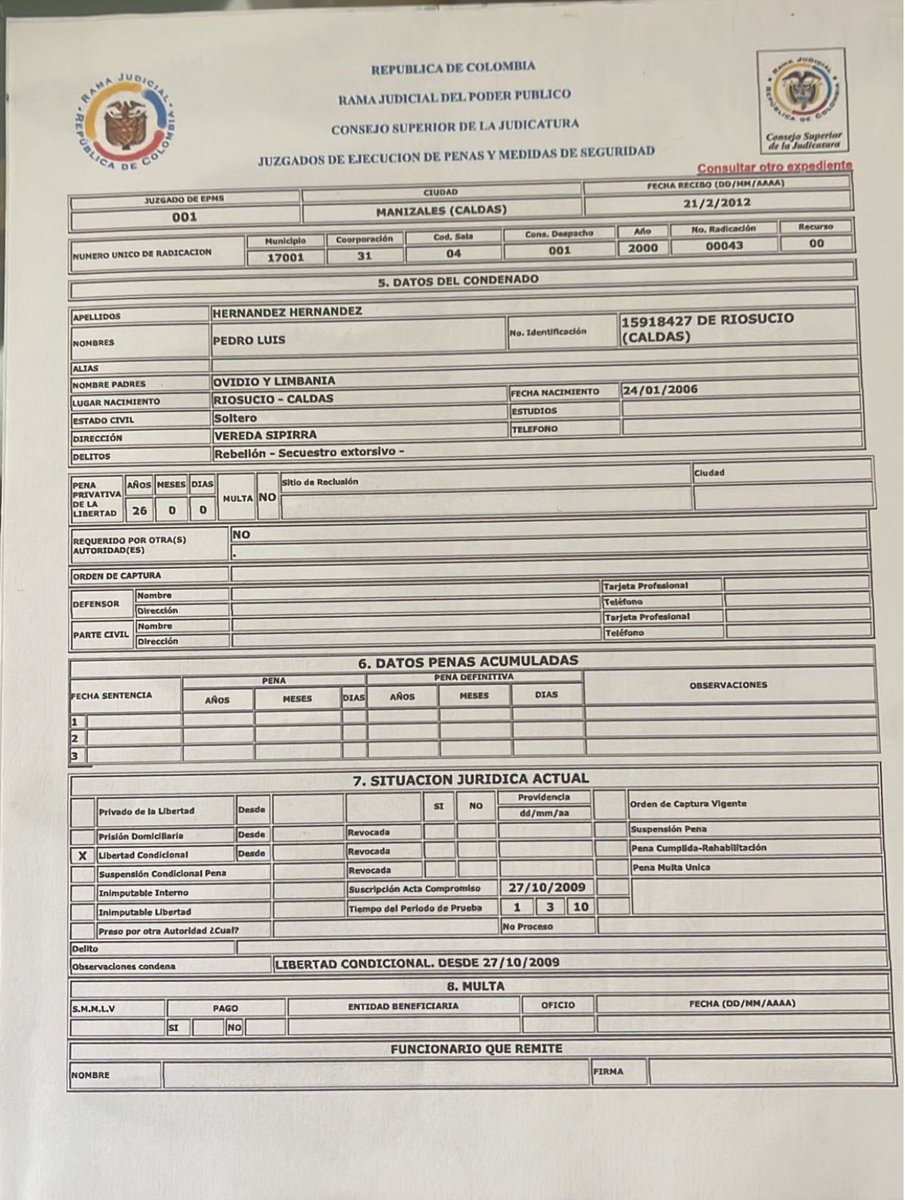 URGENTE: El Expediente revelan que Pedro Luis  Hernández, exguerrillero de las FARC, condenado a 26 años de prisión por rebelión y secuestro extorsivo, presta servicios como escolta en la <a href="/UNPColombia/">Unidad Nacional de Protección, UNP.</a>

¡MUY GRAVE!