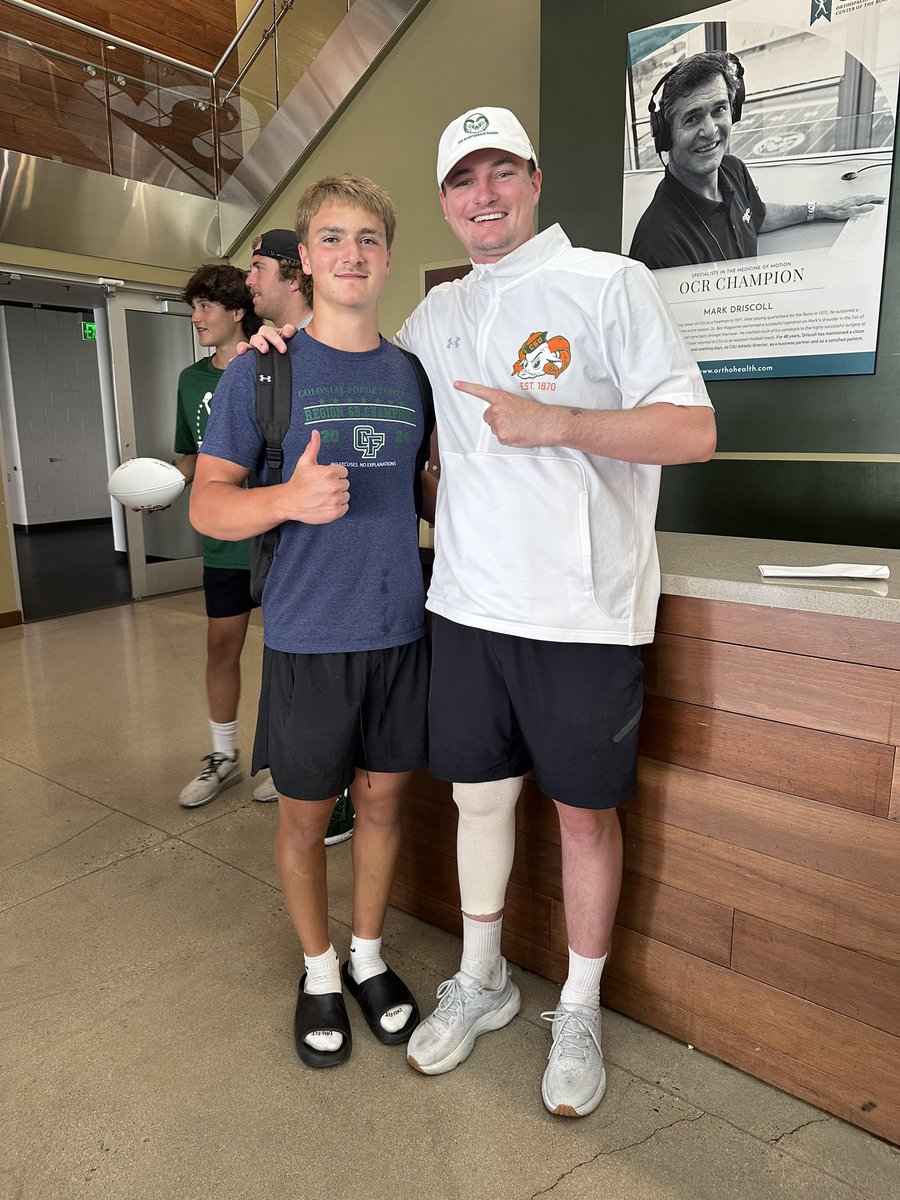 Had a great time learning and competing at <a href="/CSUFootball/">Colorado State Football</a> Air Raid Passing Academy QB camp learning and competing! Huge thanks to all the coaches for helping me get better and giving me things to use to continue to improve

<a href="/InfoForge/">Colonial Forge Football</a> <a href="/carterdahmen12/">Carter Dahmen</a> <a href="/TheCoachDavis_/">Coach Davis™️</a> <a href="/CoachMattMumme/">Matthew C Mumme</a>