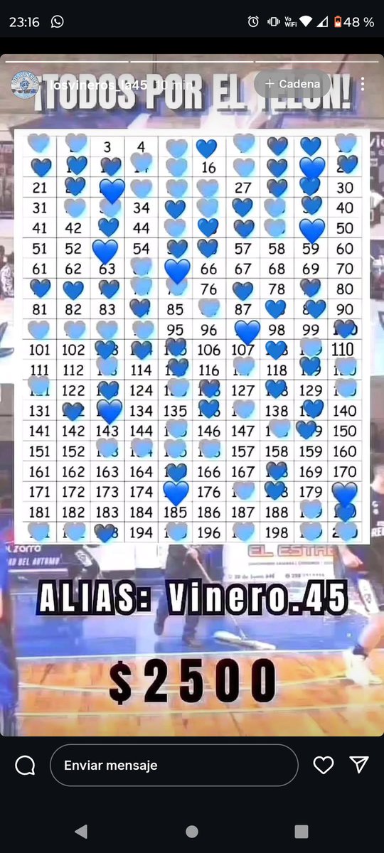Últimos 90 números, no duermas no dejes pasar la oportunidad más de 100 vendidos en un solo día...
TODOS POR EL TELÓN 🤍💙🤍