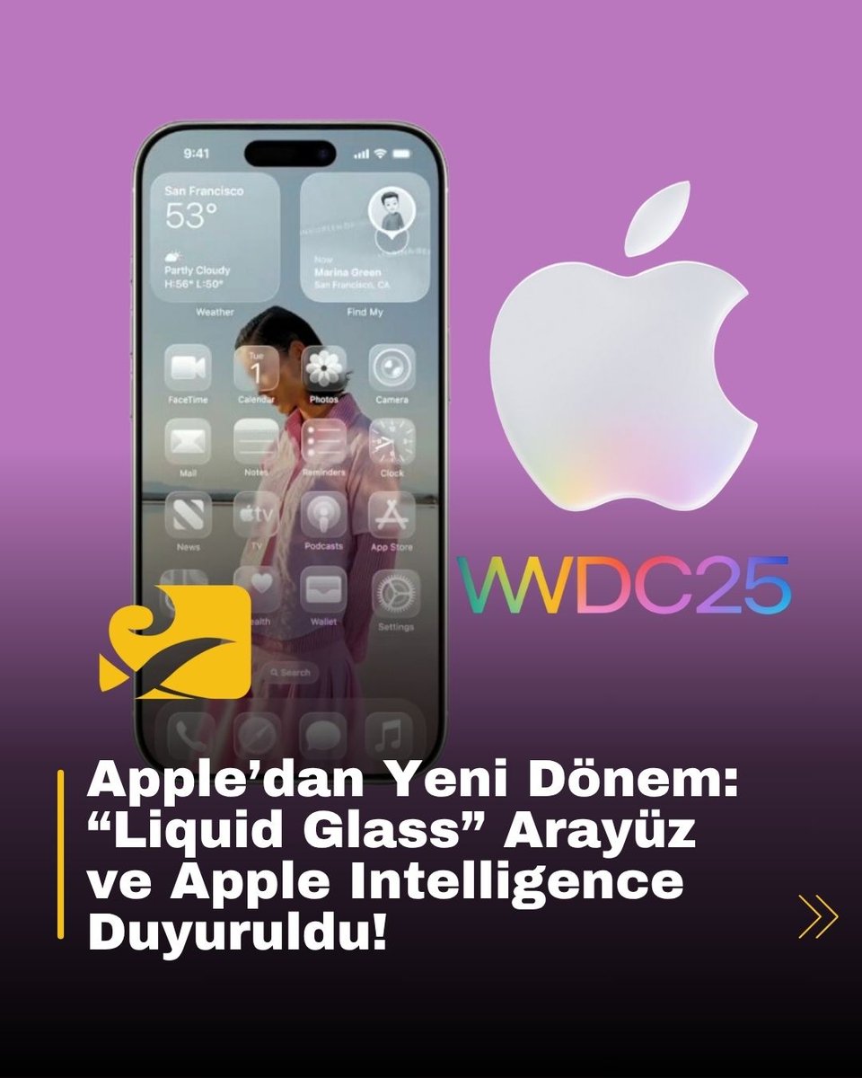 🧠 Apple, WWDC’de “Liquid Glass” arayüzünü tanıttı!

alaturka.com/apple-wwdc-202…

Yeni görsel tasarım, yapay zekâ destekli çeviriler ve Genmoji ile geliyor

Sizce Apple yeterince yenilikçi mi?

#AppleWWDC #LiquidGlass