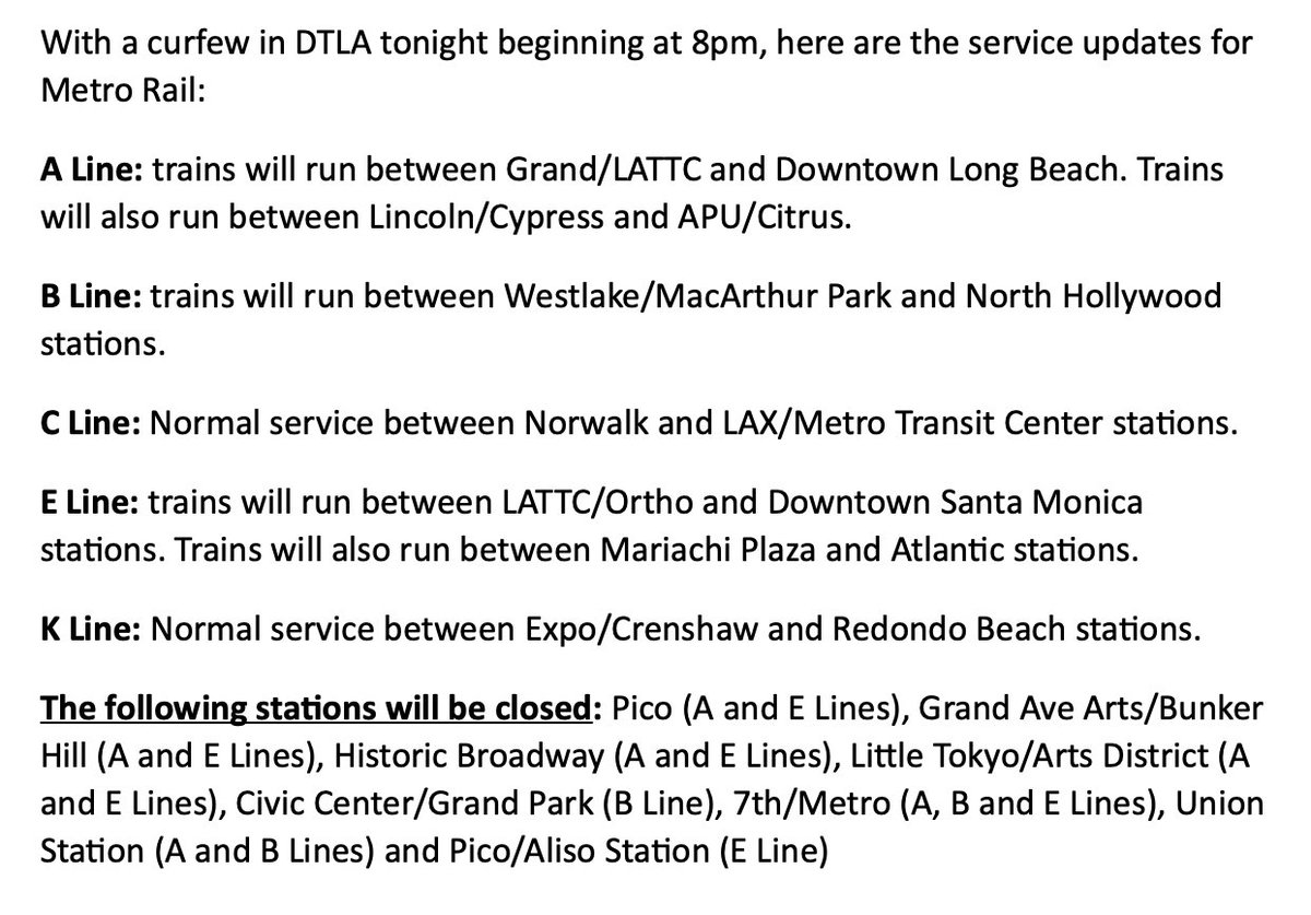 LA Metro Rider Alerts tweet media