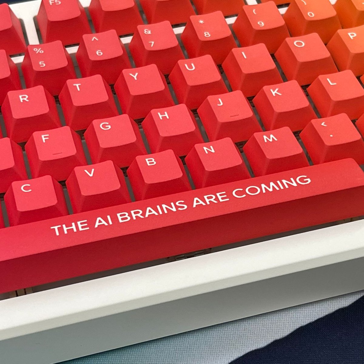 goblintechkeys's tweet image. THE AI BRAINS ARE COMING 🔥🔥
Custom keyboard for World Summit AI — gradient keycaps, bold branding, and serious personality.
They&apos;re not just smart — they click fast. 💻🧠
#goblintechkeys #WSAI #mechanicalkeyboard #customkeyboard #AIconference #mechkeys