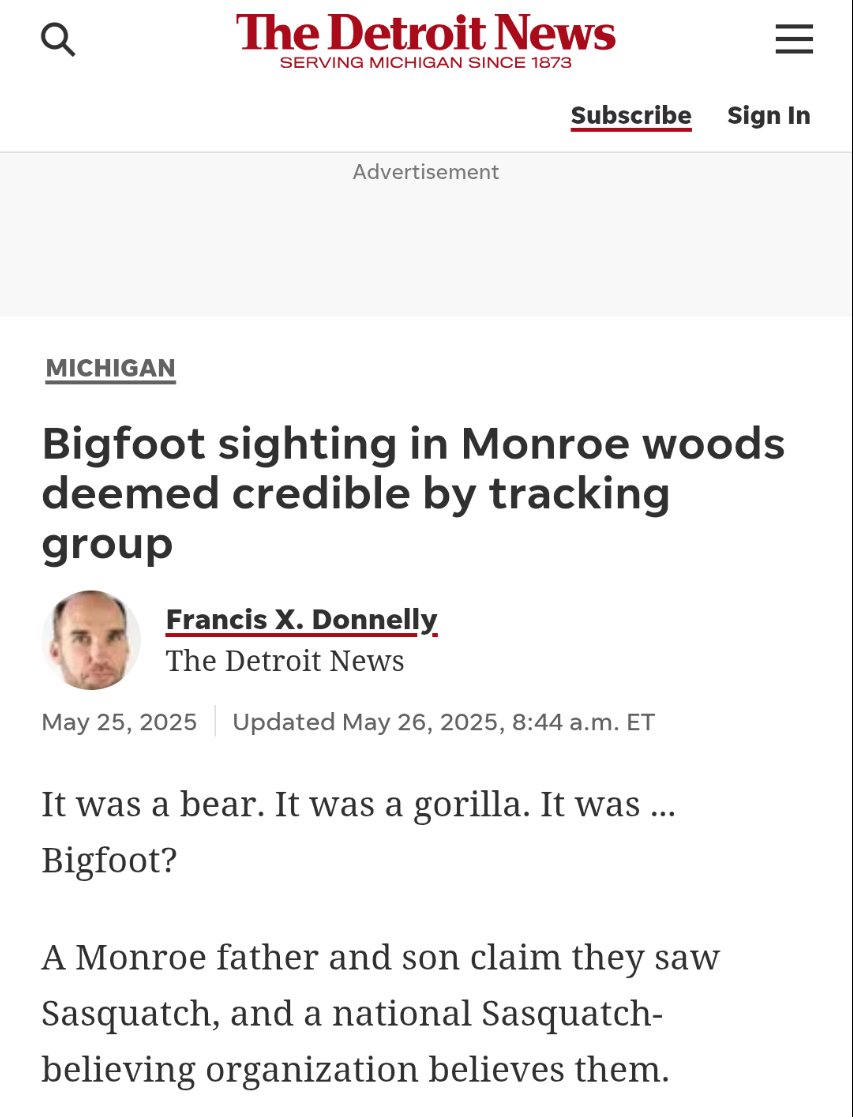 LiveFreeHoney's tweet photo. As one of Canada's premiere Bigfoot hunting experts, I'm gonna believe this one. #Ibeleive #KeepSquatching https://t.co/sXPdSZwvwz