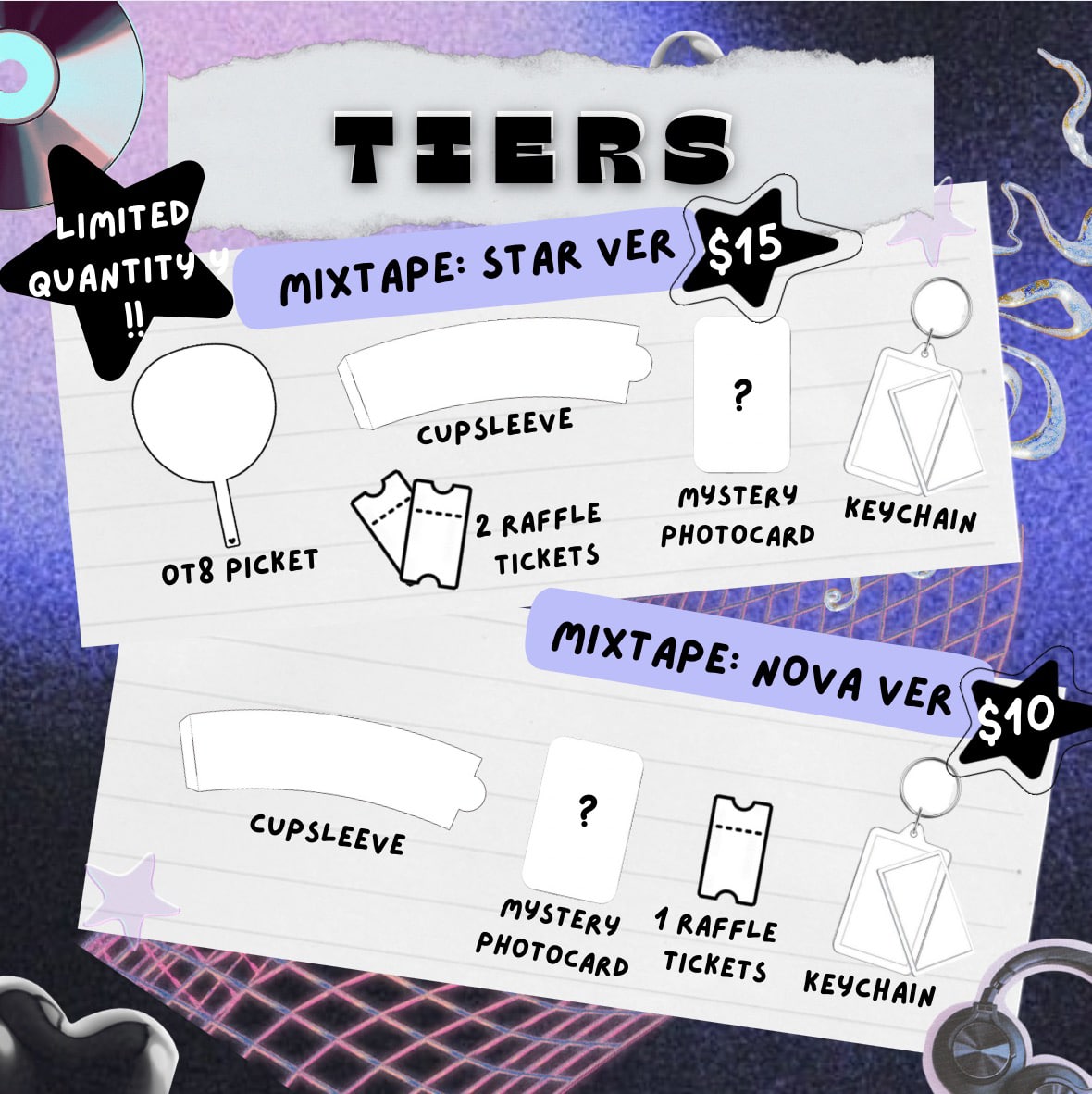 🌟 The DC DominATE concert and our cupsleeve are in just a couple weeks!! Sign up for a tier (link in bio) or just come hang out with STAYS!! 🌟