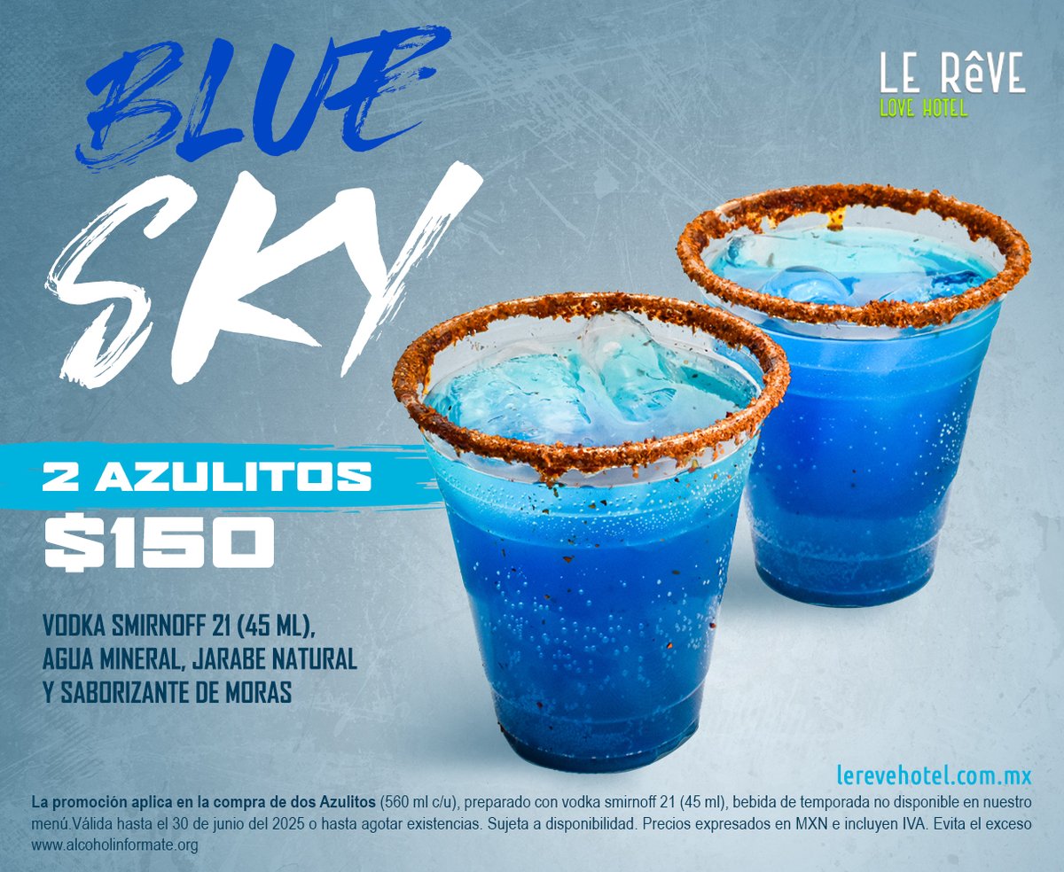 Delicioso 🍹🍹 Disfruta de esta promo en pareja #LeRêve lerevehotel.com.mx