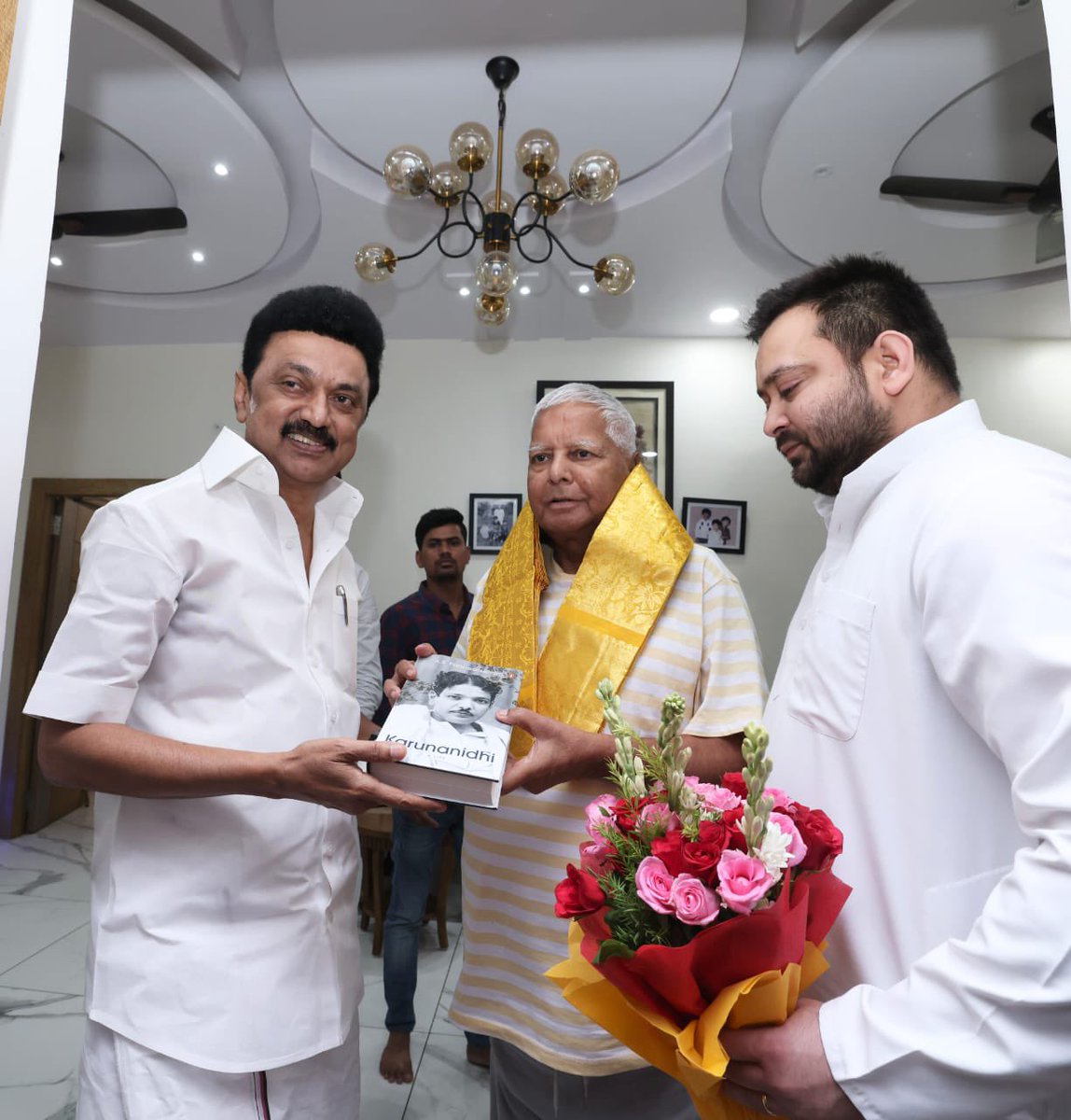M.K.Stalin (@mkstalin) on Twitter photo Birthday greetings to <a href="/RJDforIndia/">Rashtriya Janata Dal</a> National President Thiru. <a href="/laluprasadrjd/">Lalu Prasad Yadav</a>!
He has been a pioneering force in Indian politics, placing the marginalised at the centre of power. By firmly advancing the implementation of the Mandal Commission recommendations and standing strong Birthday greetings to <a href="/RJDforIndia/">Rashtriya Janata Dal</a> National President Thiru. <a href="/laluprasadrjd/">Lalu Prasad Yadav</a>!
He has been a pioneering force in Indian politics, placing the marginalised at the centre of power. By firmly advancing the implementation of the Mandal Commission recommendations and standing strong