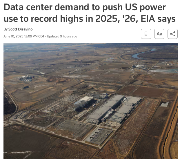 aeberman12's tweet photo. AI and crypto are fueling a surge in U.S. electricity demand,
It's set to hit record highs in 2025 and 2026—as data centers, heating, and EVs push the grid to new limits.
https://t.co/pAU28bdzM2
#AIEnergyConsumption #DataCenterEnergy #SustainableAI #GreenDataCenters https://t.co/QhUqggUI0s