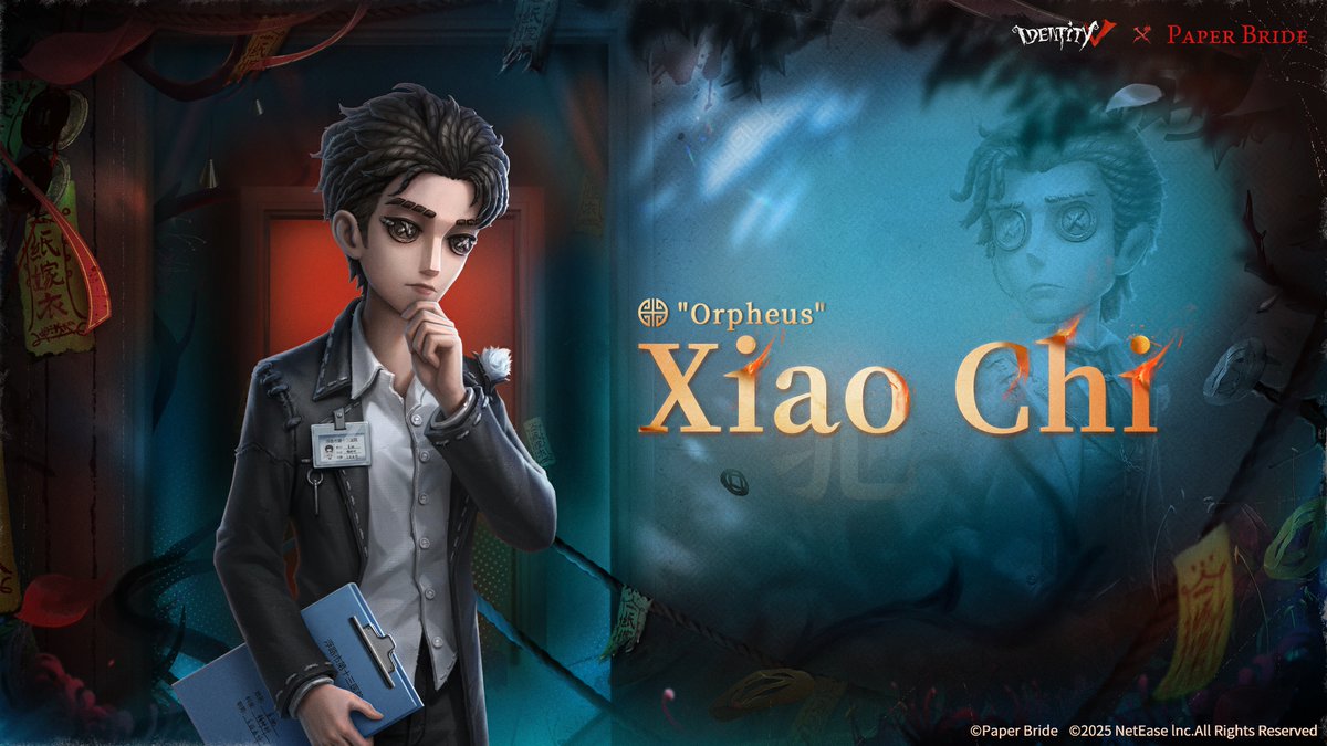GameIdentityV's tweet photo. Dear Visitors,
Longing lingers without end, yet my resolve remains steadfast as ever.
Identity V × Paper Bride Crossover coming soon!
[A Costume] Novelist - Xiao Chi will be available on July 3.
Embark on a brand-new adventure through the manor!
#IdentityV #ParperBride https://t.co/clvWW2iICK
