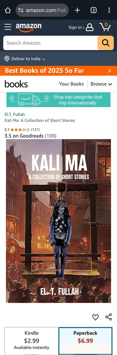 NageshK2025's tweet photo. Showing Kali Mata like this won't be tolerated at any cost❗
🚫#Amazon must bring this down from its website &amp; app immediately.
Also a case should be filed against El Tu Fullah, the author based in USA for hurting religious sentiments.
#BoycottAmazon
Amazon Insults KaliMata https://t.co/l8pHq4bvHY