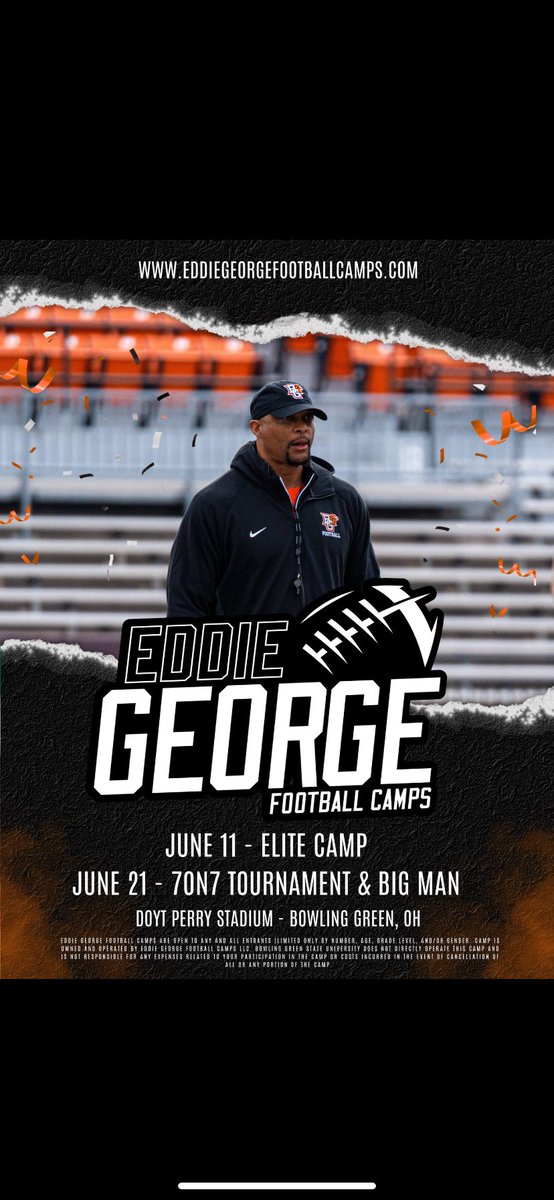 Excited to compete at <a href="/BG_Football/">BGSU Football</a> for the prospect camp tomorrow June 11th!!! Let’s get some work in!!!! <a href="/CoachSnowden/">Vernard Snowden</a> <a href="/MichFBFrenzy/">Michigan Prep Frenzy</a> <a href="/PrepRedzone/">Prep Redzone 🏈</a> <a href="/MIexposure/">Michigan exposure</a> <a href="/TheD_Zone/">The D Zone</a>