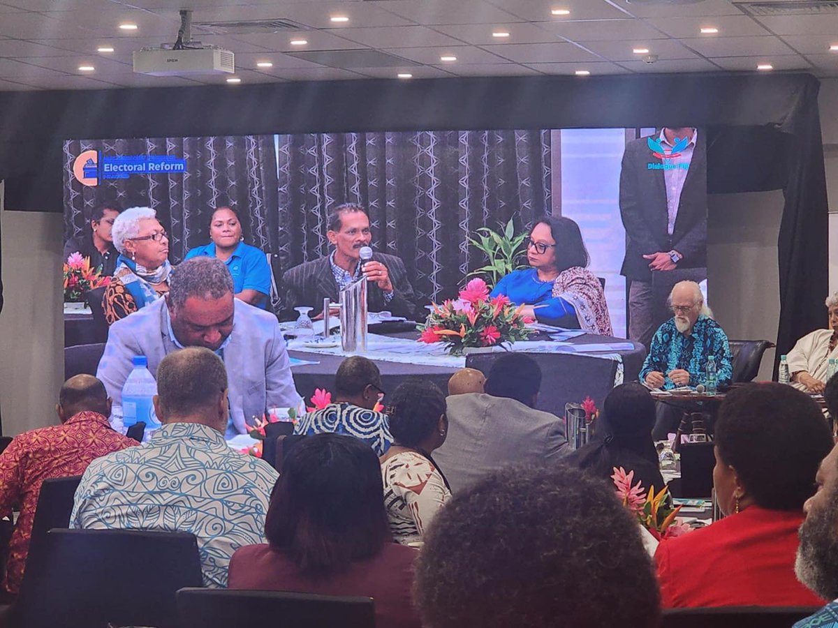 Some snapshots from Day 2 of the Multi-Stakeholder Dialogue on Electoral Reform yesterday, capturing key moments of discussion, collaboration, and commitment to strengthening Fiji’s democratic future. 

#ElectoralReform #FijiDemocracy #Dialogue2025
