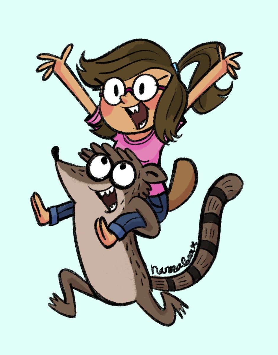 Day 10 of drawing true love:

Rigby and Eileen from #RegularShow 🌻