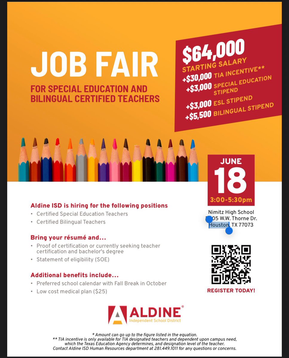 Dr. Aurelia Fernandez (@aureliaaxs035) on Twitter photo We're excited to invite passionate educators to explore bilingual and special education opportunities with <a href="/AldineISD/">Aldine ISD</a>. If you're dedicated to making a meaningful impact in the lives of students, we want to meet you! We're excited to invite passionate educators to explore bilingual and special education opportunities with <a href="/AldineISD/">Aldine ISD</a>. If you're dedicated to making a meaningful impact in the lives of students, we want to meet you!
