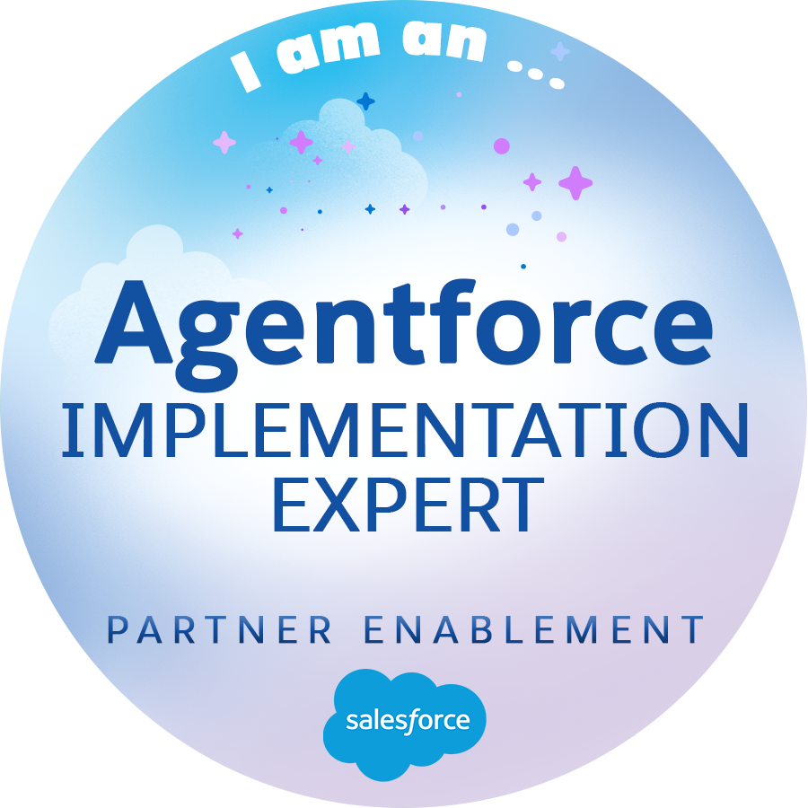Learning never ends! 🎉 I’m thrilled to share that I’ve earned the Agentforce  Implementation Expert badge!

Registration Link: 1.salesforce-partners.com/enablement-eve…

#Agentforce #SalesforceAI #AlwaysBeLearning <a href="/trailhead/">Trailhead</a> <a href="/partnerforce/">Salesforce Partners</a>