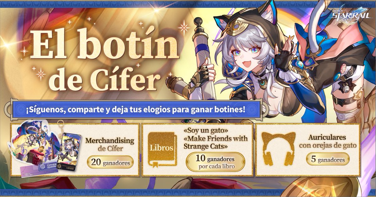 #ElBotínDeCífer
La Viajera de pies ligeros #Cífer ya está disponible
Recoge el regalo de Cífer
hoyo.link/CorKUp7Hm

¿Quién iba a pensar que la misteriosa jefa Cífer compartiría su botín?
Pero hay una condición... ¡tienes que elogiar a Cífer hasta que se canse!
✨ Cómo