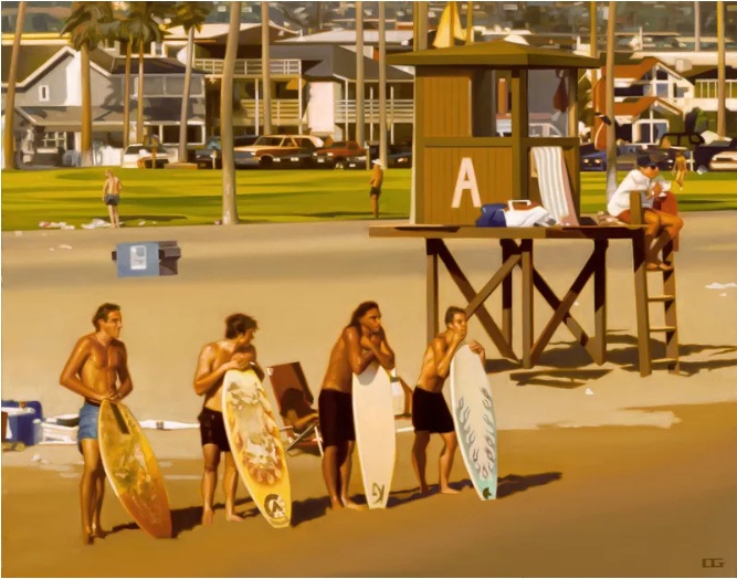 Carrie #Graber (@carriegraber) •Four Surfers• #WomensArt #ArtByWomen #WomenArtists