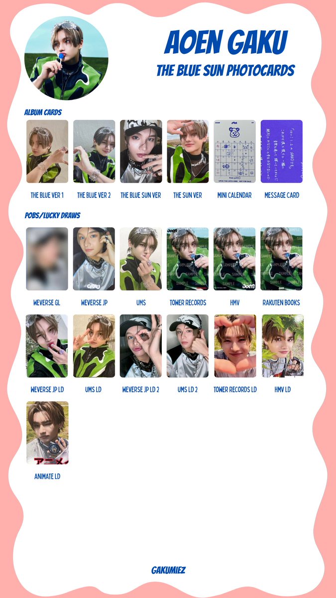 250622 UPDATE aoen the blue sun photocard wishlist template YUJU