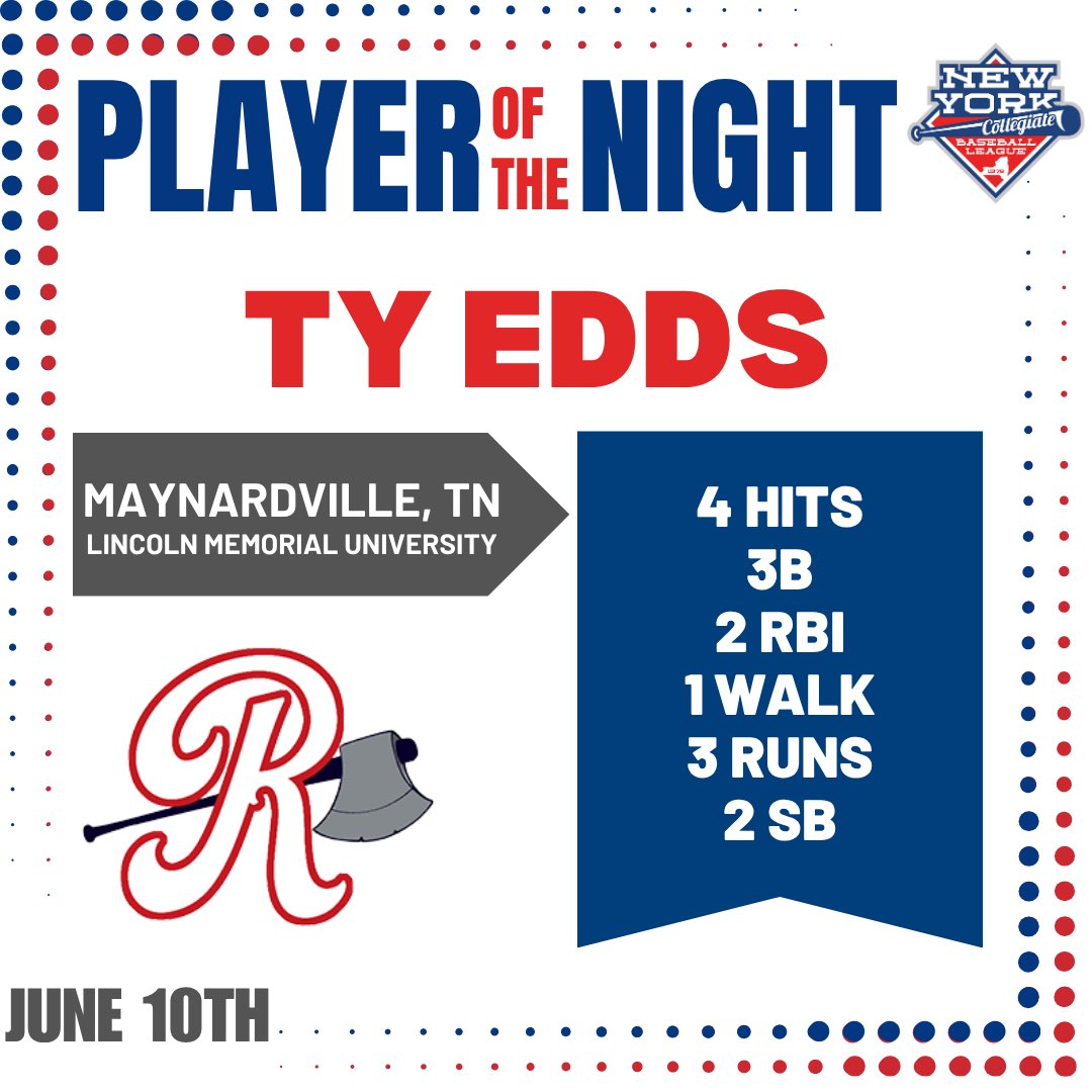The player of the night for Tuesday, June 10th is Ty Edds!