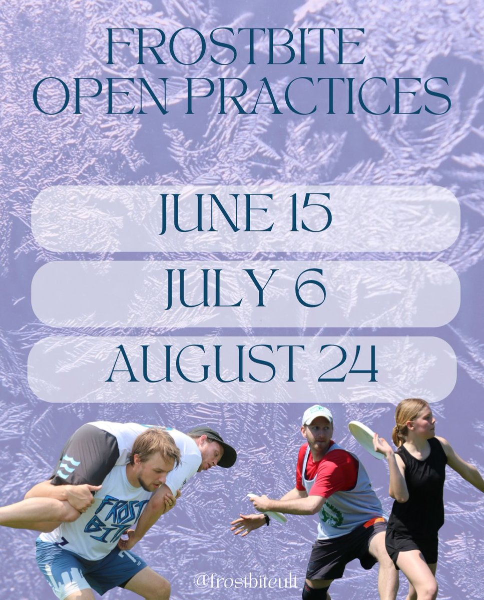 Come join us for open practice this summer! 🥏